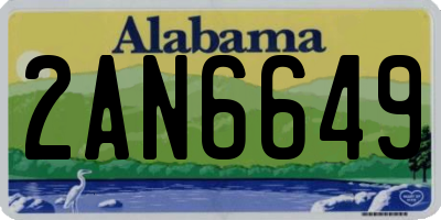 AL license plate 2AN6649