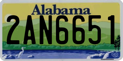 AL license plate 2AN6651