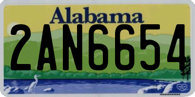 AL license plate 2AN6654