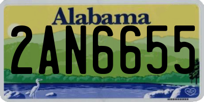 AL license plate 2AN6655