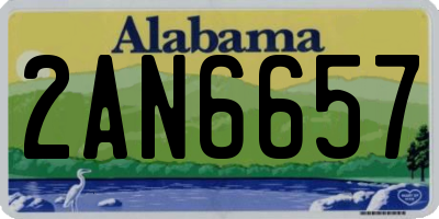 AL license plate 2AN6657