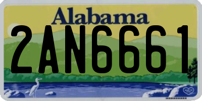 AL license plate 2AN6661