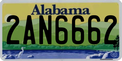 AL license plate 2AN6662
