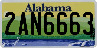 AL license plate 2AN6663