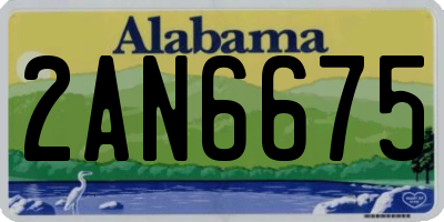AL license plate 2AN6675