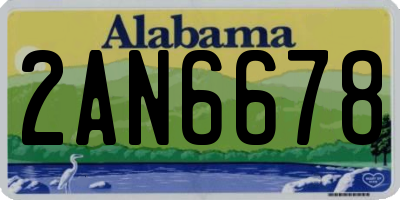 AL license plate 2AN6678