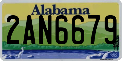 AL license plate 2AN6679