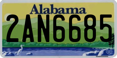 AL license plate 2AN6685