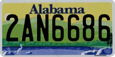 AL license plate 2AN6686