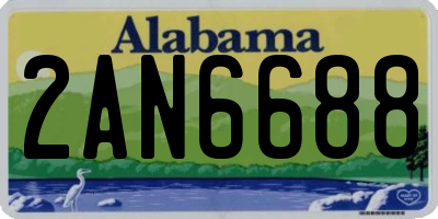 AL license plate 2AN6688
