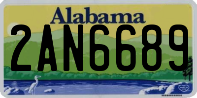 AL license plate 2AN6689