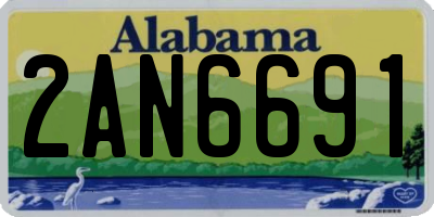 AL license plate 2AN6691