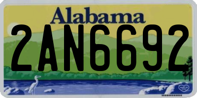 AL license plate 2AN6692
