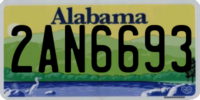 AL license plate 2AN6693