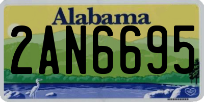 AL license plate 2AN6695