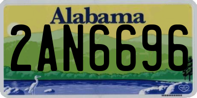 AL license plate 2AN6696