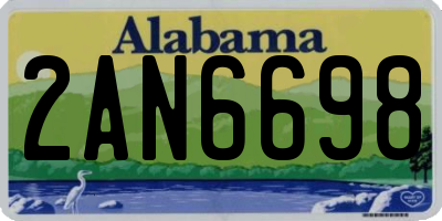AL license plate 2AN6698
