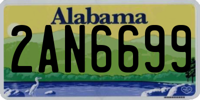 AL license plate 2AN6699