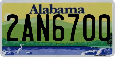 AL license plate 2AN6700