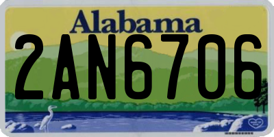 AL license plate 2AN6706
