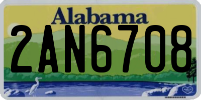 AL license plate 2AN6708