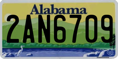 AL license plate 2AN6709