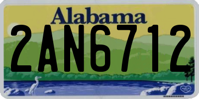 AL license plate 2AN6712