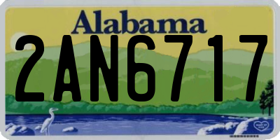 AL license plate 2AN6717