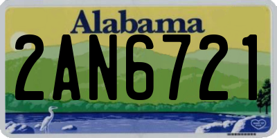 AL license plate 2AN6721