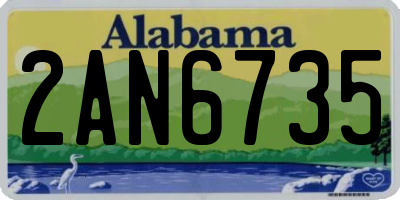 AL license plate 2AN6735