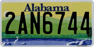 AL license plate 2AN6744