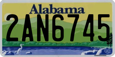 AL license plate 2AN6745
