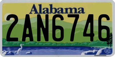 AL license plate 2AN6746