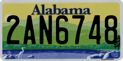 AL license plate 2AN6748