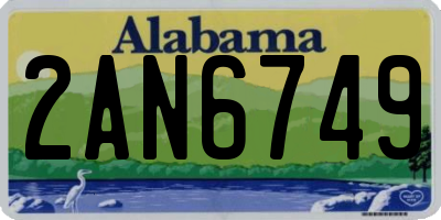 AL license plate 2AN6749