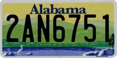 AL license plate 2AN6751