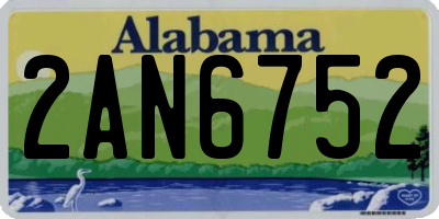 AL license plate 2AN6752