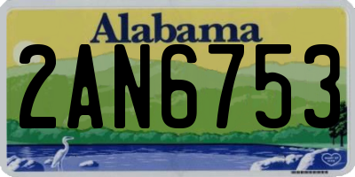 AL license plate 2AN6753