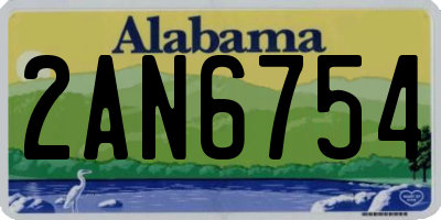 AL license plate 2AN6754