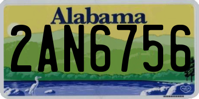 AL license plate 2AN6756