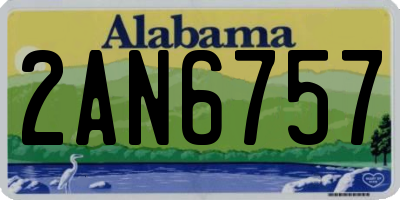 AL license plate 2AN6757
