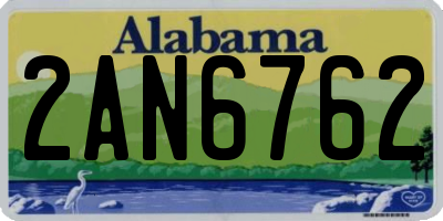 AL license plate 2AN6762