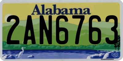 AL license plate 2AN6763