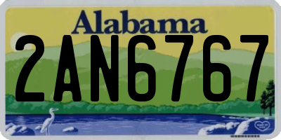 AL license plate 2AN6767