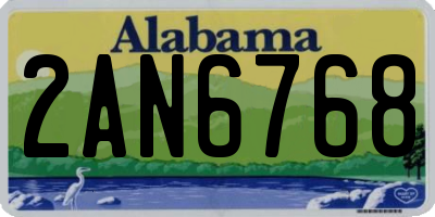 AL license plate 2AN6768