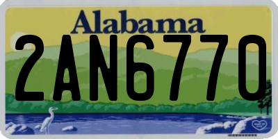 AL license plate 2AN6770
