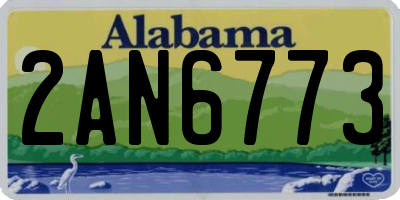 AL license plate 2AN6773