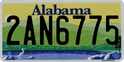 AL license plate 2AN6775
