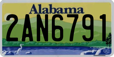 AL license plate 2AN6791