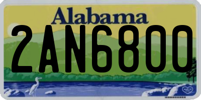 AL license plate 2AN6800